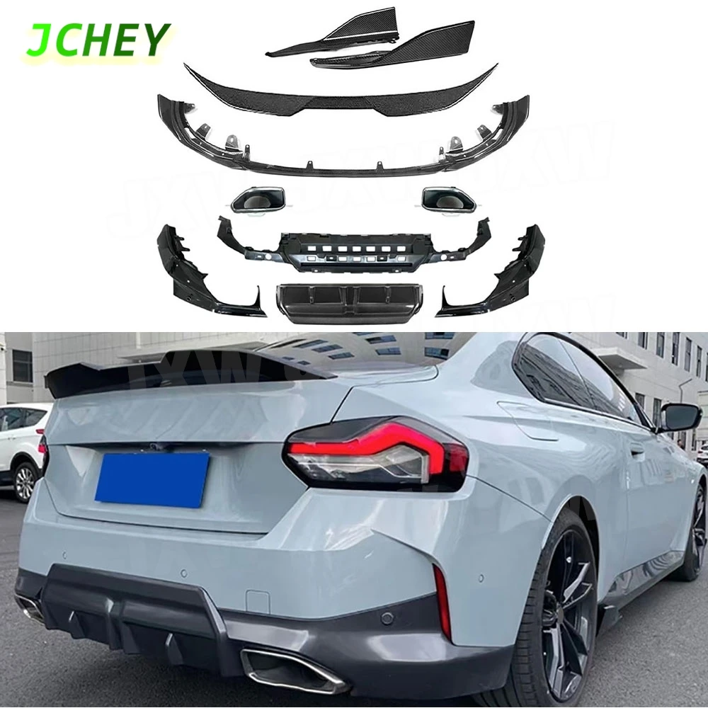 

JCHEY ABS Front Lip Rear Bumper Diffuser Sets Side Skirts Rear Spoiler for BMW 2 Series G42 M-Sport Coupe 2021 + BodyKit