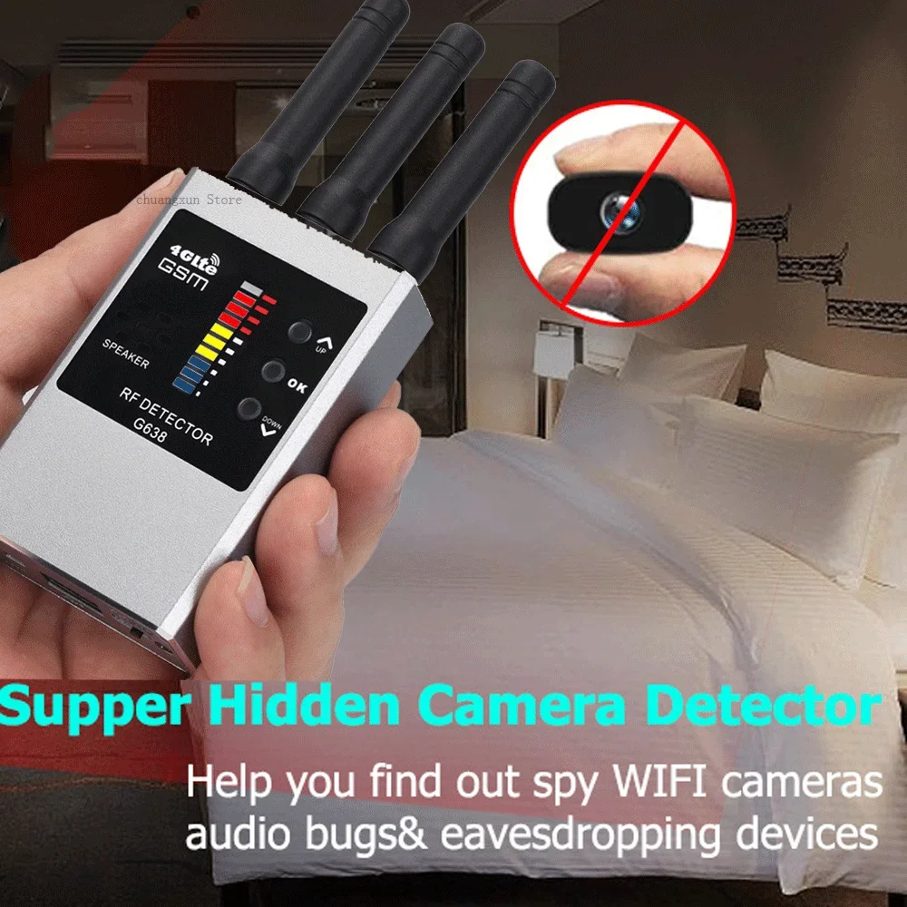 مكافحة التجسس RF كاشف إشارة كاميرات GSM الصوت علة مكتشف GPS المقتفي إشارة كشف مكافحة صريحة كاميرا تعمل بالأشعة تحت الحمراء كاشف القرصنة الأدوات