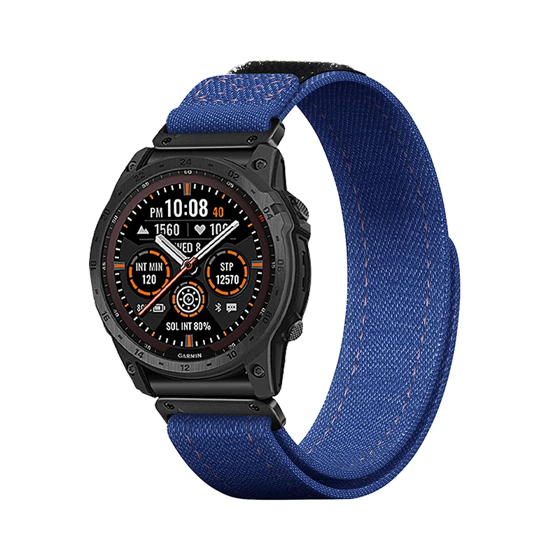 20 22 26 mm Nylon Canvas Loop Strap For Garmin Fenix 7 7X 6 X 6s Pro 5s 5X Plus 3 3HR 945 Instinct 2 2s 2x Enduro Quickfit Band