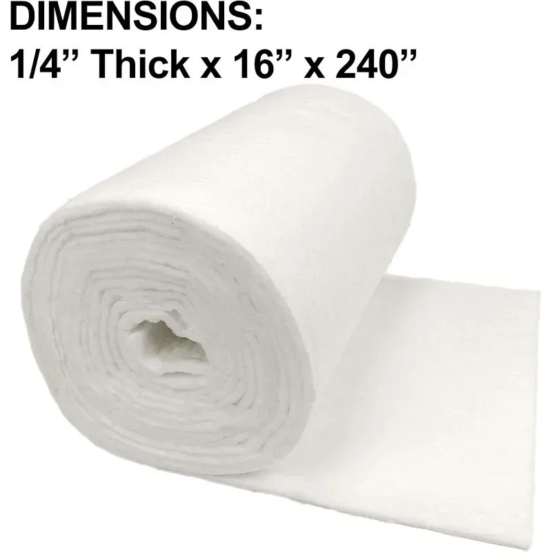 Fiber Insulation, 1/4" Thick x 16" x 240", 2400F Fireproof Insulation Blanket