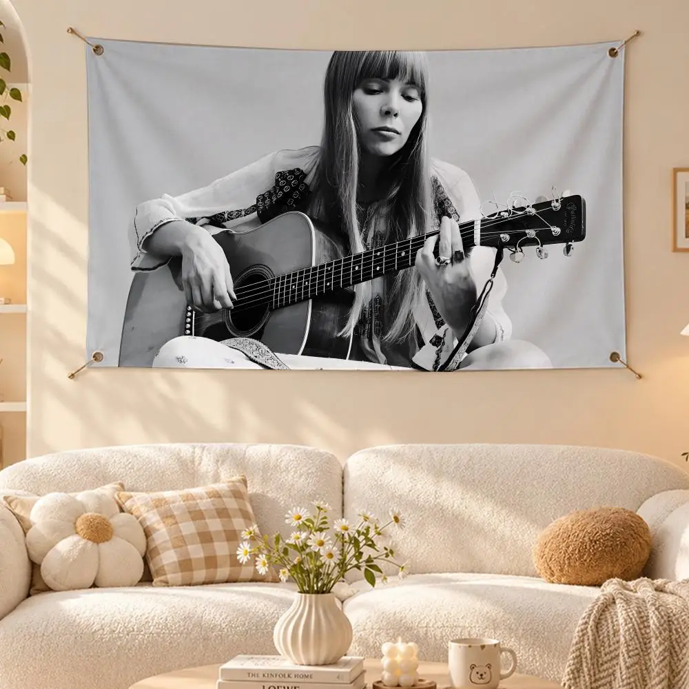 Legendary Singer Joni Mitchell Flags Wall Hanging Flag Banner Living Room Bedroom Home Decor HD Fabric Aesthetic