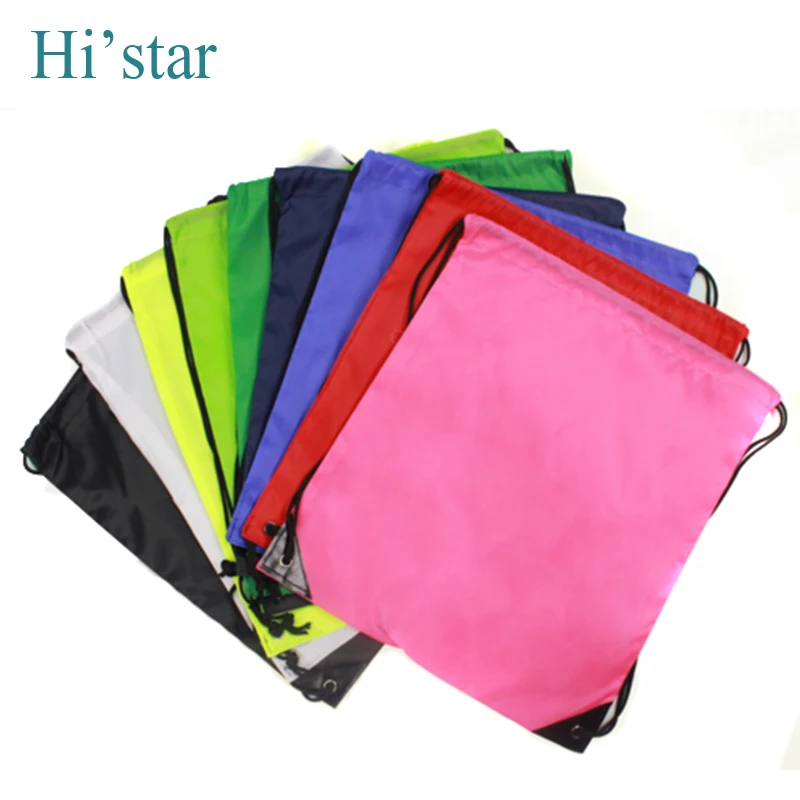 10 pcs Waterproof Foldable Gym Fitness Backpack Drawstring Shop Pocket Hiking Camping Beach Swimming Men Women Sports Bags