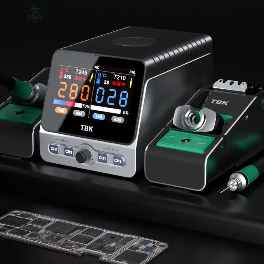 TBK 310 Dual Channel Smart Soldering Station Tools Kit Set for Heat PCB SMD Chips Electronics Solder Station and Welding Repair