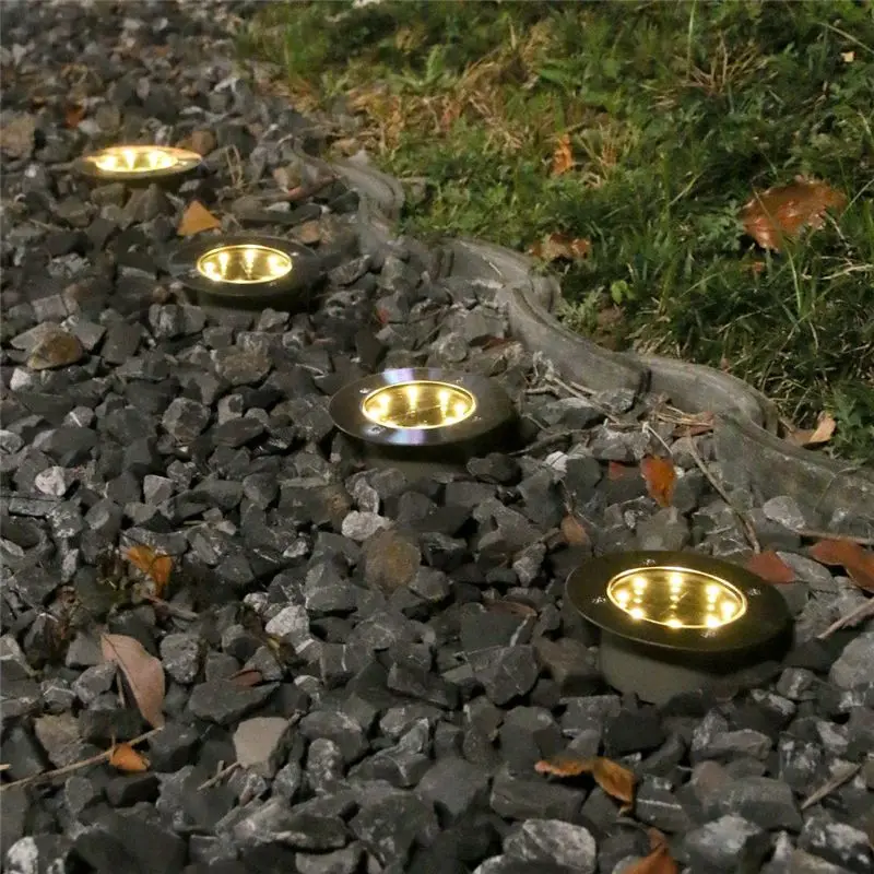 A25I-أضواء أرضية تعمل بالطاقة الشمسية في الهواء الطلق مصباح LED مقاوم للماء لحديقة ساحة خطوة والممشى أضواء LED بيضاء دافئة للطاقة الشمسية سهلة في #3