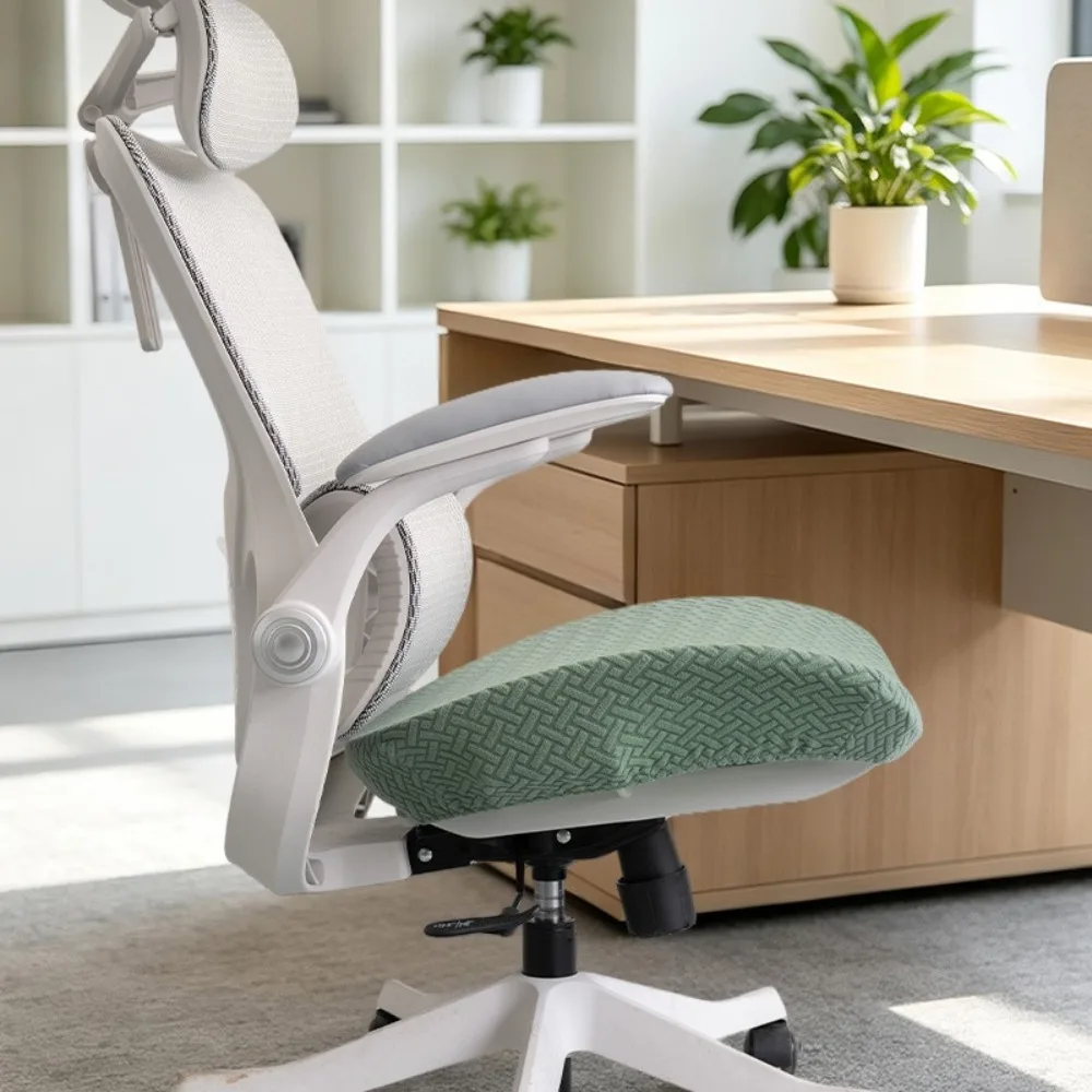 Stretch Fabric Chair Seat Cover Dustproof Design Universal Fit Office Chair Cushion Simple Style Easy Install