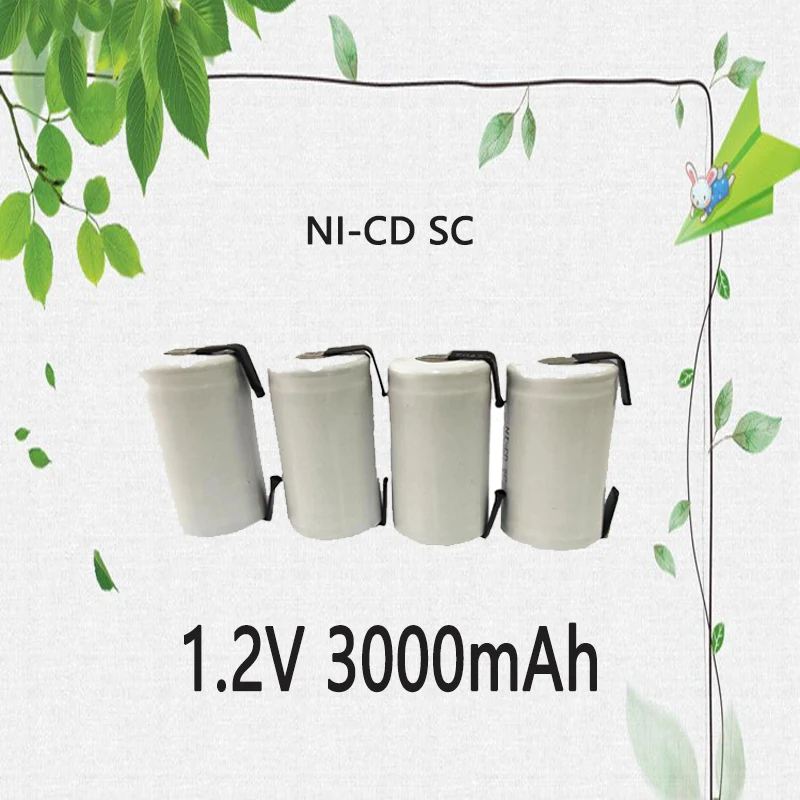 

The Latest High-Quality NI-CD SC Nickel Cadmium Battery, 1.2V, With a Terminal Lug Of 3000mAh, Suitable for Electric Tools