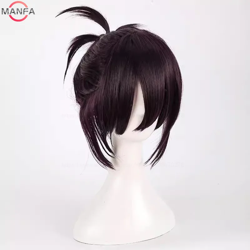 Perruque Courte Tressée Violet Foncé Anime Noragami Yato, Bonnet de Perruque, Costume Cosplay, Degré de Chaleur