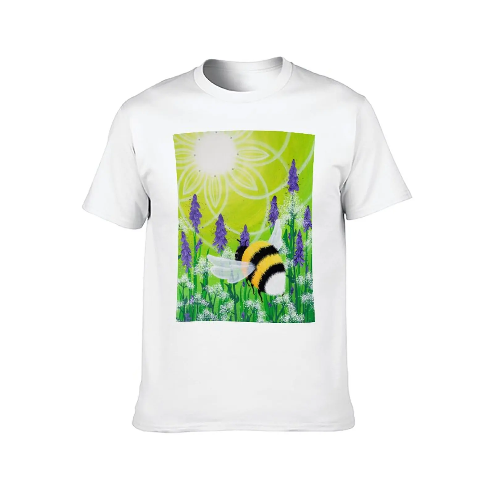 Bumblebee on a meadow of flowers T-Shirt oversizeds Louboutins vintage clothes plus size men clothing