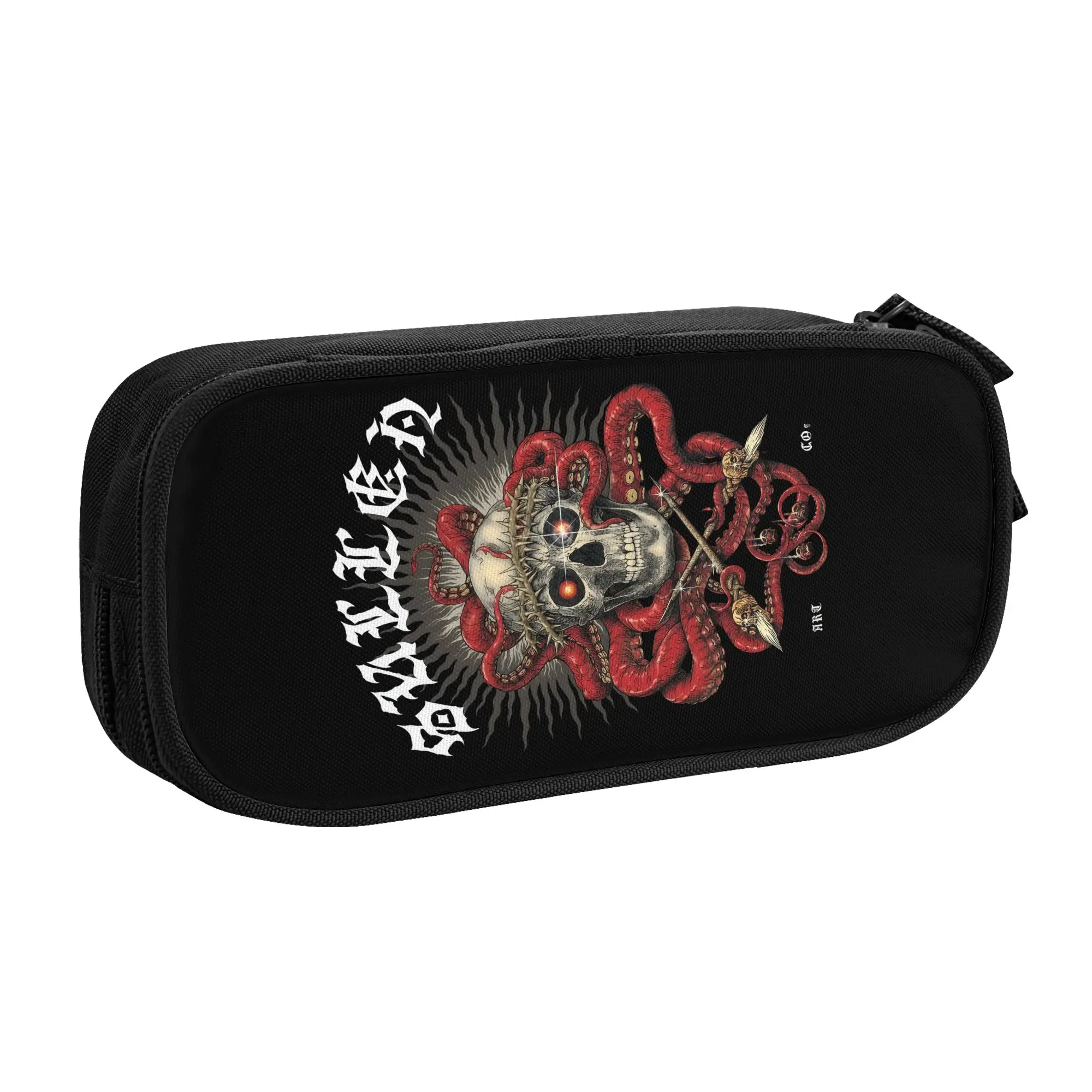 

Kawaii Sullen Rock Band Skull Pencil Cases for Boy Girl Big Capacity Pencil Pouch School Supplies