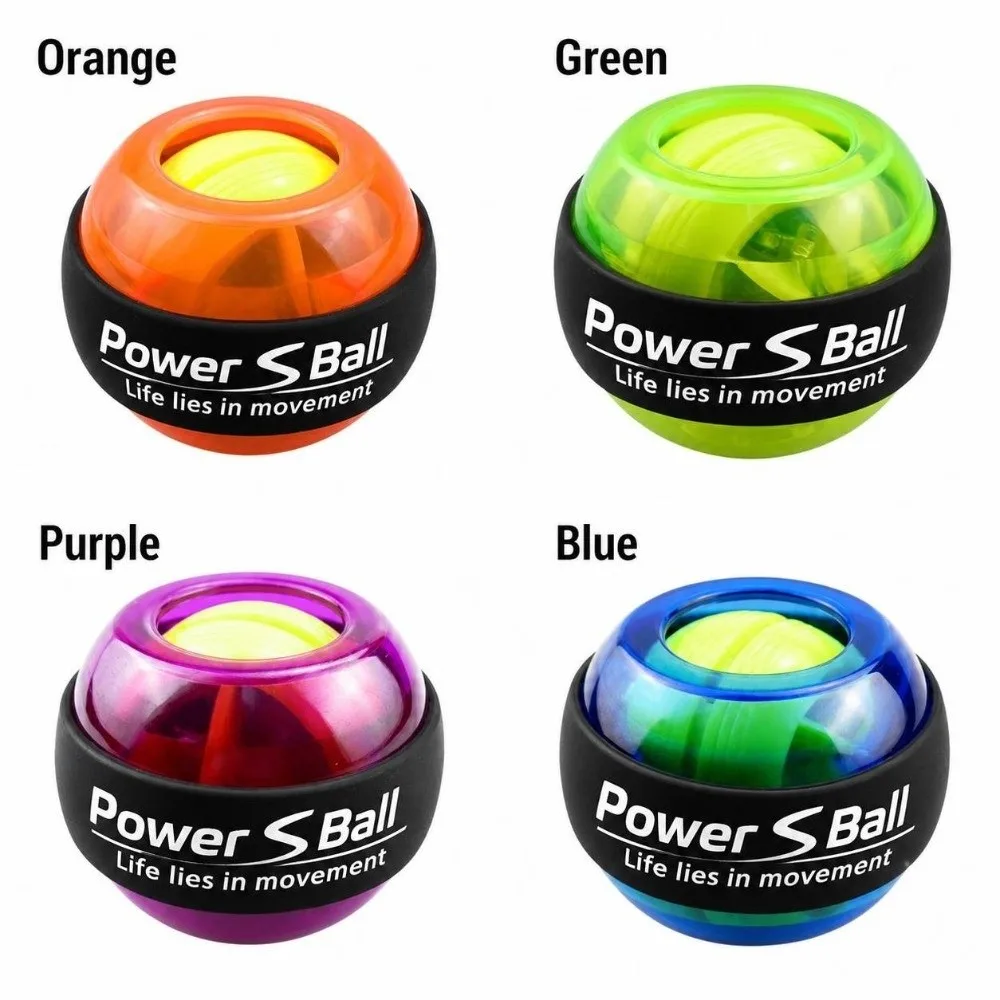 Wrist Strengthener Gyro Ball Forearm Exerciser Training Exercise Tool Wrist Exerciser Ball LED Glowing Force Strength Ball