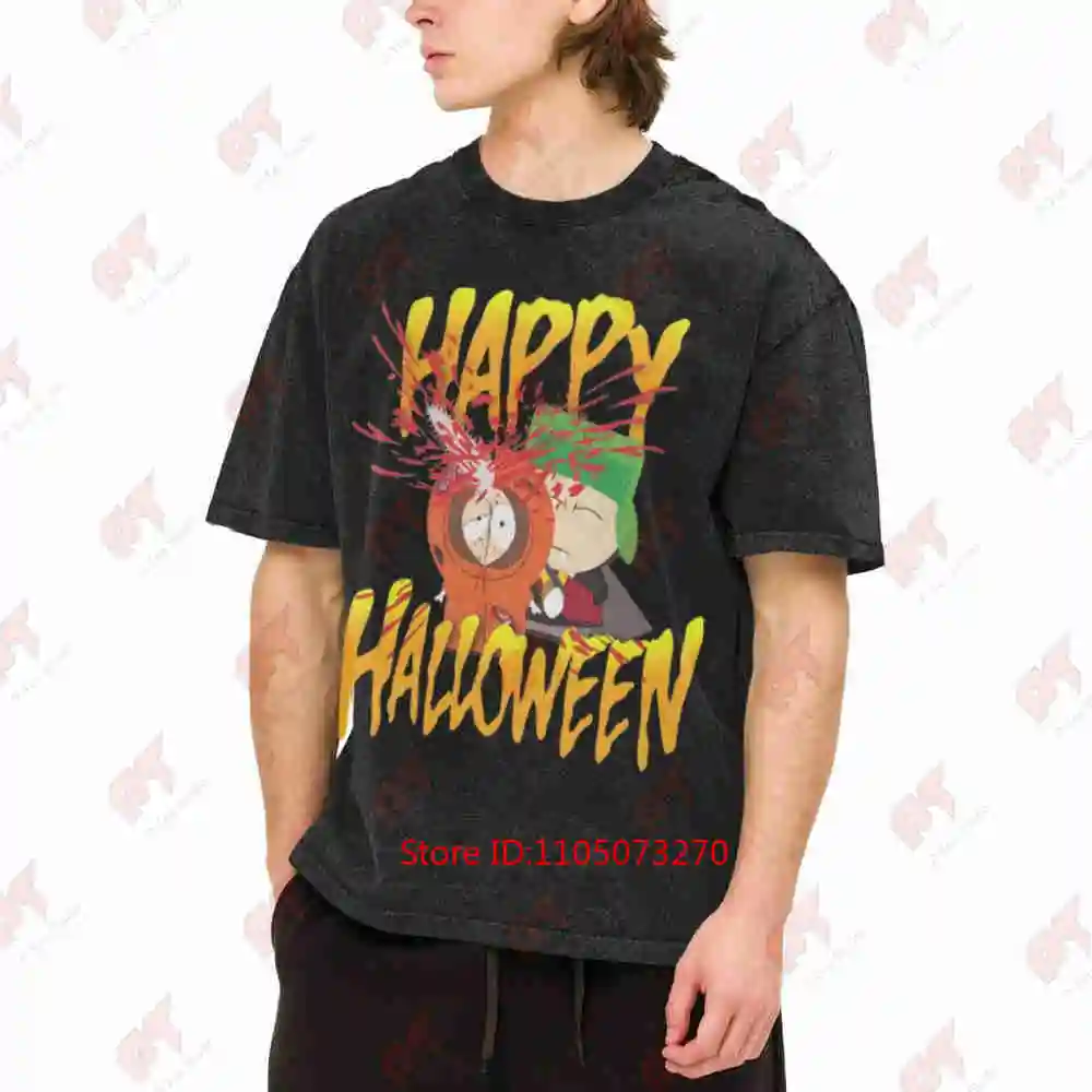 Kenny Meme Iconic Mask Design Vintage Washed Tee Pure Cotton T-Shirt
