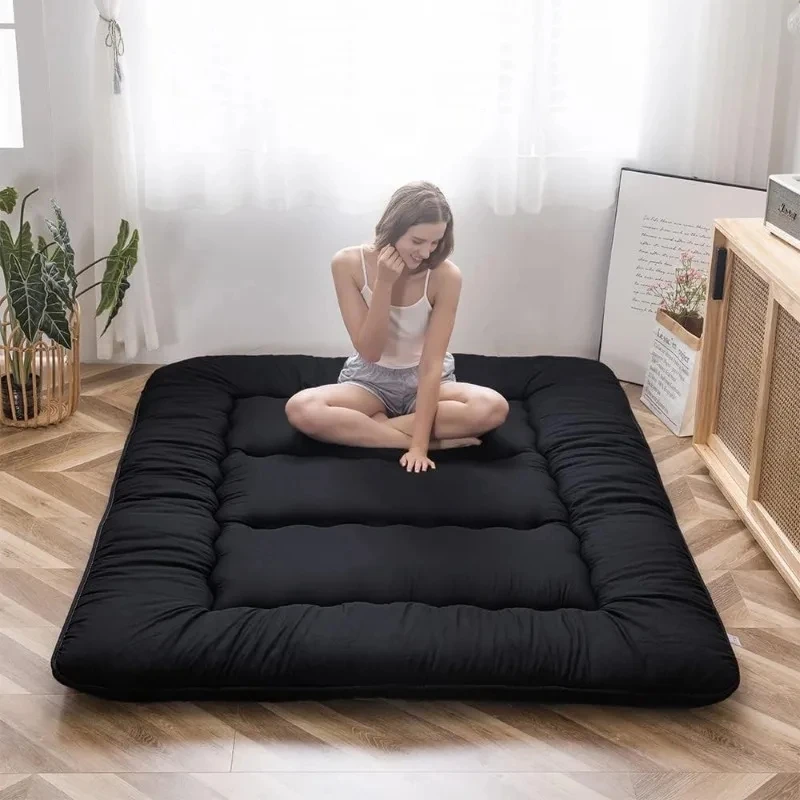 Japanese Tatami Mattress Double Bed Soft Foldable Floor Mat for Lazybones Futon Household Bedroom Mattress Topper Winter Cushion