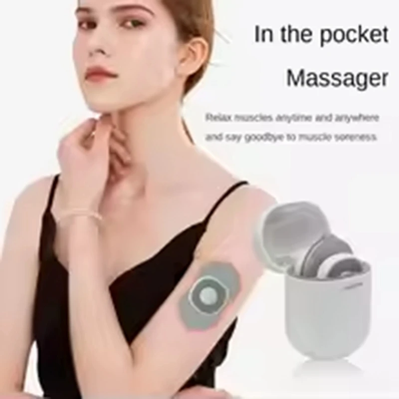 

Mini EMS Electric Neck Massager, Acupressure Patch Stimulator for Pain Relief, Skin Rejuvenation-Portable Massage Patch