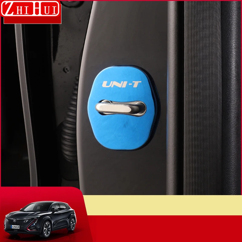 For Changan UNI-T UNIT 2024 2021-2023 Car Door Lock Protective Cover Auto Stainless Steel Decorations Stickers Accessories