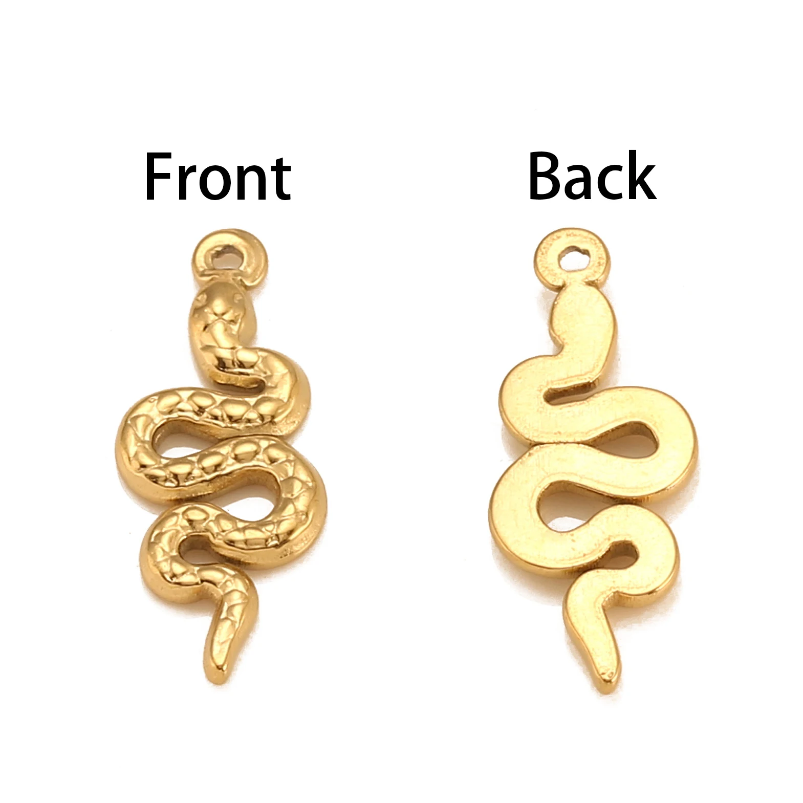 DOOYIO 3pcs/Lot Popular Snake Stainless Steel Jewelry DIY Charms Pendant For Women Necklace Earring Bracelet Jewellry Handmade