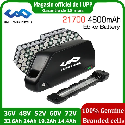 Литиевая батарея UNITPACKPOWER для электровелосипеда 24 Ач 36/48/52/60/72 В