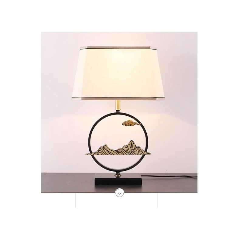 Square cloth art copper housing contemporary midcentury modern rustic unique design hot sale table lamps buy online