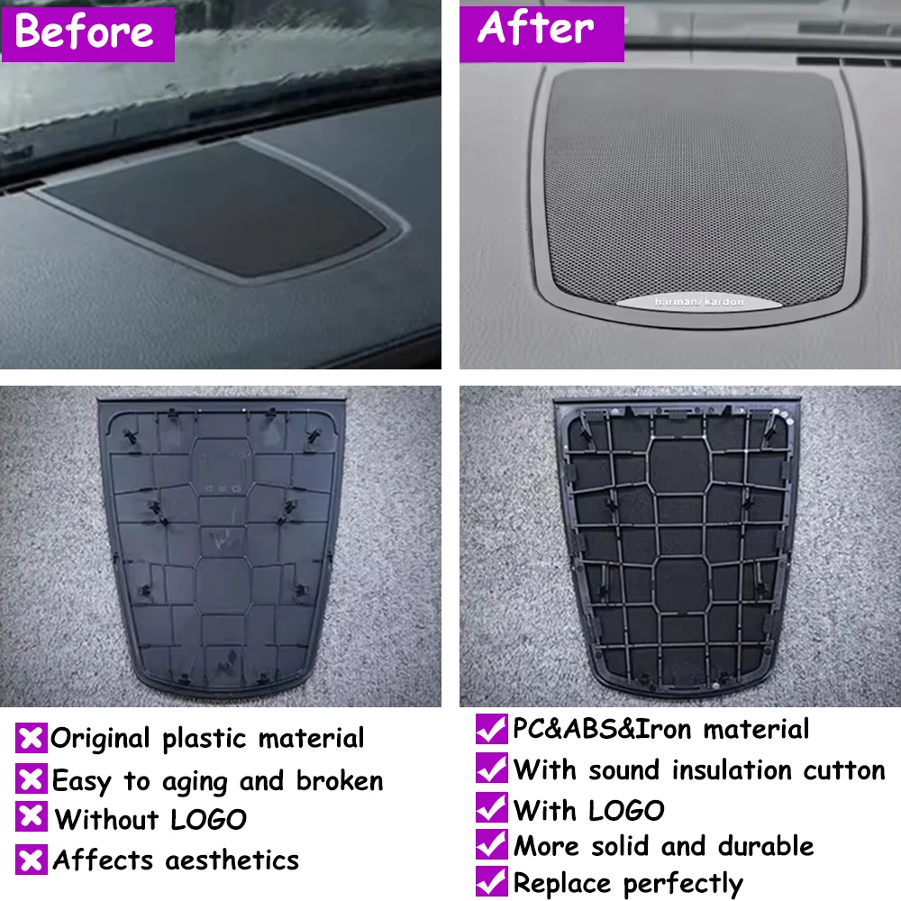 F10 F11 F18 Upgraded Center Console Dashboard Sound Loud Speaker Cover Grille Replacement For BMW 5 Series 2011-2017 51459209781