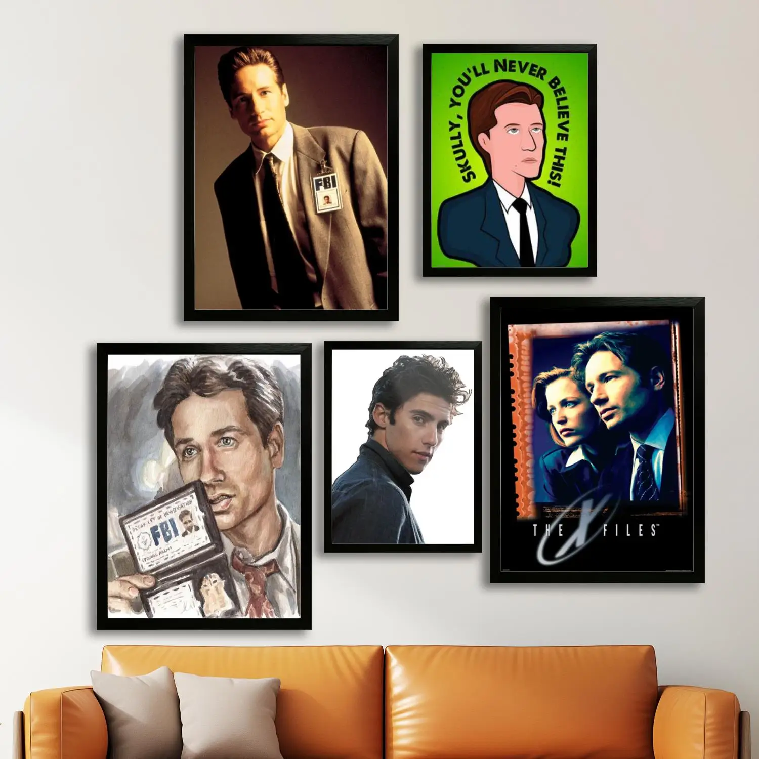 fox mulder Canvas Art Poster, Wall Art, Picture Print, Modern Family, Bedroom Decor, Posters,Decorative painting