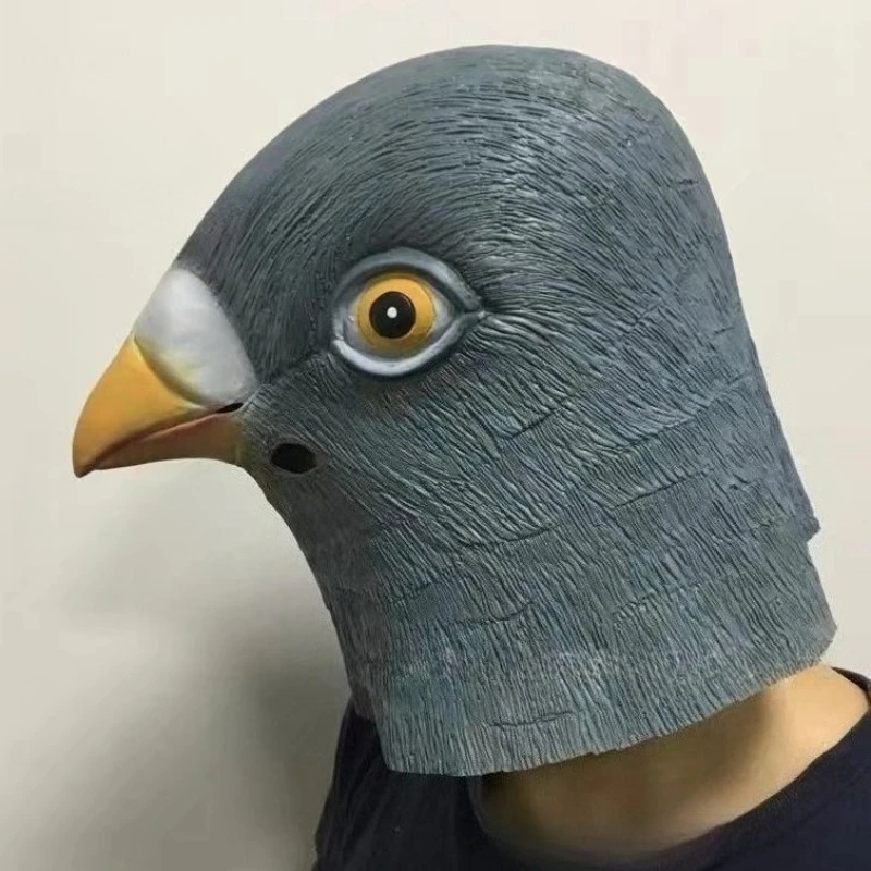 

Cosplay Accessories Halloween Pigeon Mask Cute Sparrow Mask Latex Animal Headset Grey Green Bird Headset Toy Costume Props