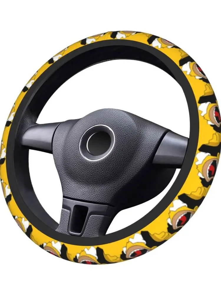 Housse de volant universelle antidérapante personnalisée S-Simpsones-Anime pour voitures berlines, 14,5-15 pouces, accessoires automobiles