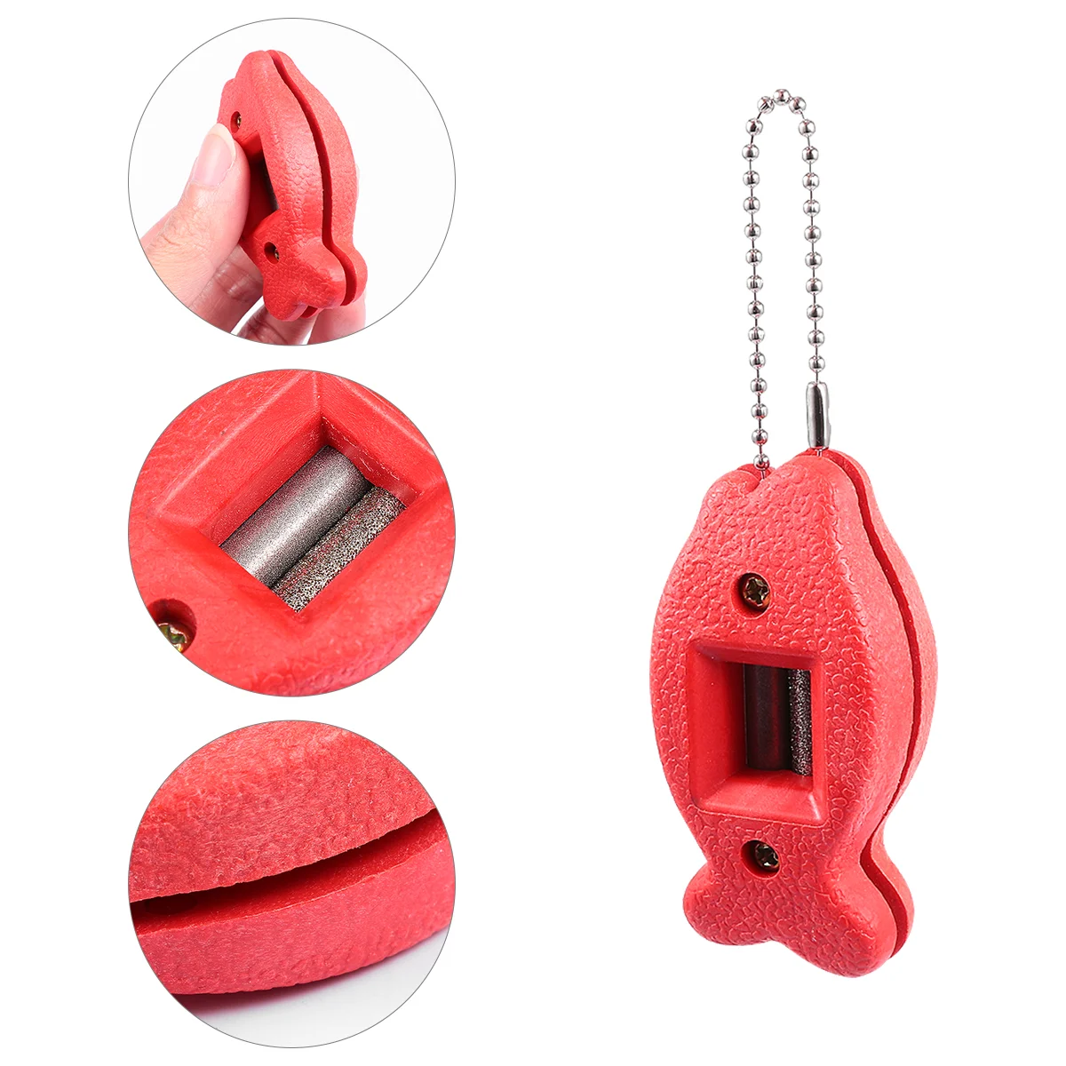 

Portable Ice Skates Sharpener Blade Maintenance Tool Hockey Accessories Red Diamond