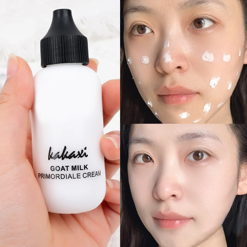 Moisturizing Goat Milk Liquid Foundation Waterproof Full Coverage Tonal Cream Lasting Brighten Face Contour Body Makeup Cosmetic