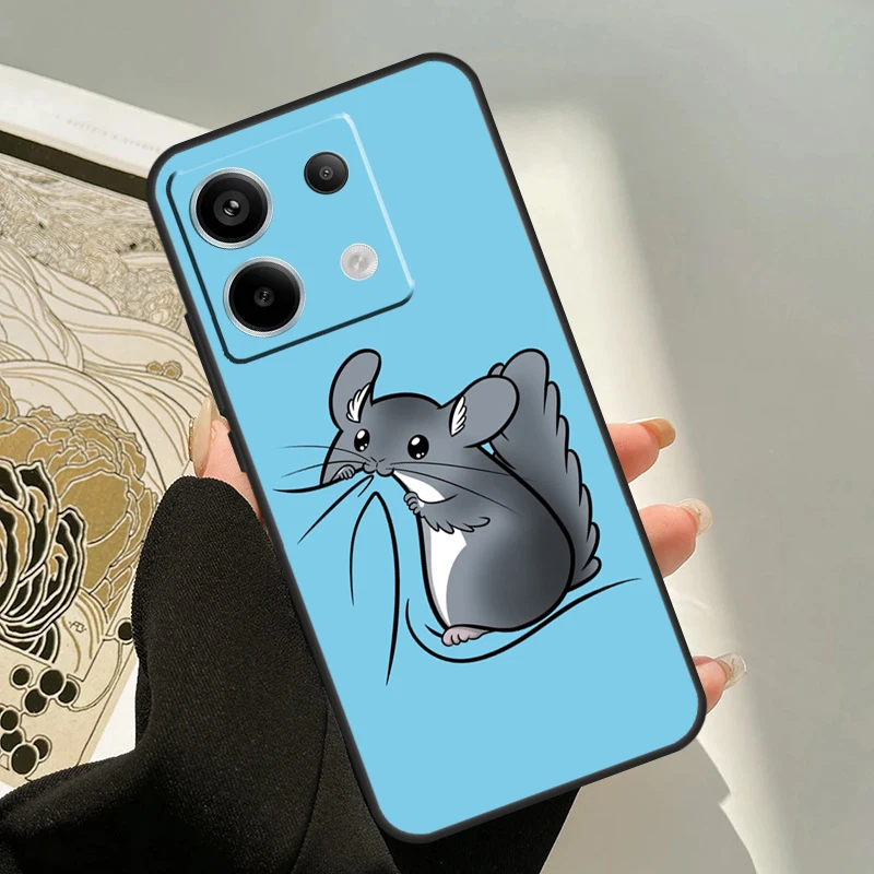 Cute Cartoon Chinchilla Case For Xiaomi Redmi Note 14 12 11 9 10 13 Pro 9S 10S 11S 12S Redmi 14C 10C 12C 13C Cover