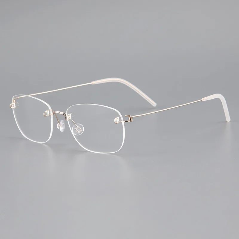 

Men's Women's Super Light Rimless Frame Prescription Myopia Glasses