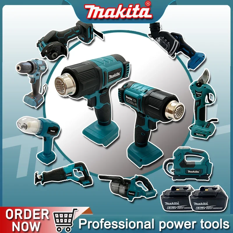 

Многофункциональный бесщеточный электроинструмент Makita: резак, электрический гайковерт, электродрель, дальномер, насос для накачивания шин для аккумулятора 18В