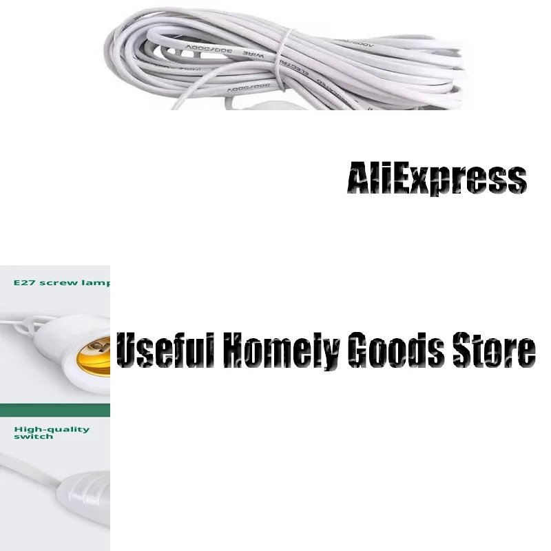 White 10A 250V 5/8M Lamp Bases Universal With Switch Led Bulb Socket Adapter Suspension E27 Screw Lamp Holder Accessories Tools