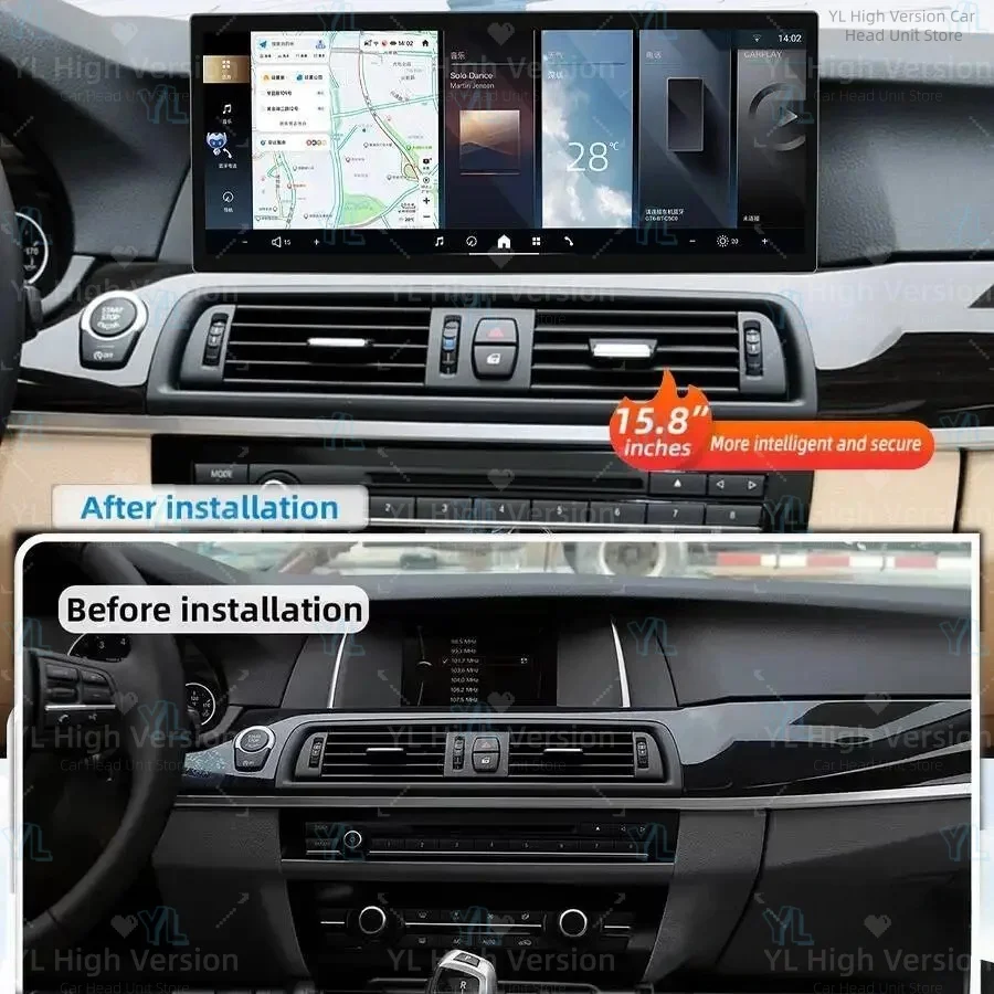 CY Touch Screen For BMW 5 Series X5 F15 F10 2013-2017 Stereo 15.8