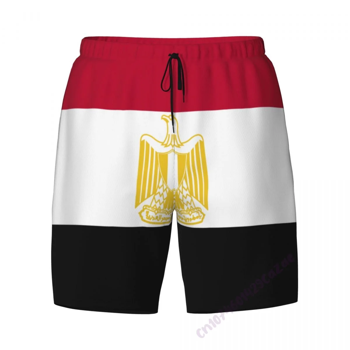 Egypt Flag 3D Mens Swimming Trunks With Compression Liner 2 in 1 Quick-Dry Summer Swim Shorts With Pockets