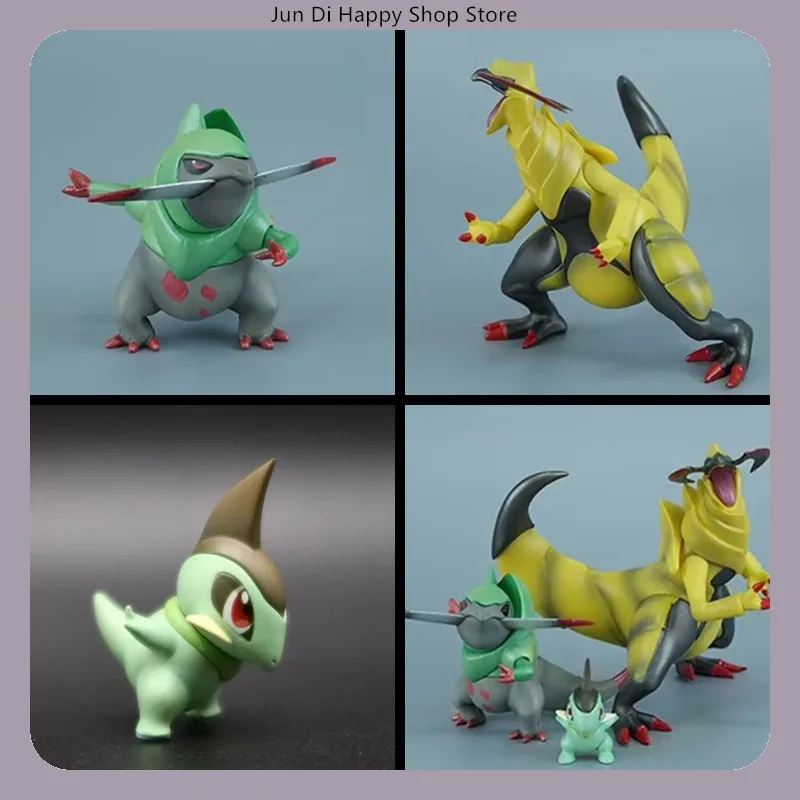 Axew Fraxure Haxorus Set Anime Figur Sammlerstatue Desktop Dekoration Geschenk für Fans ​