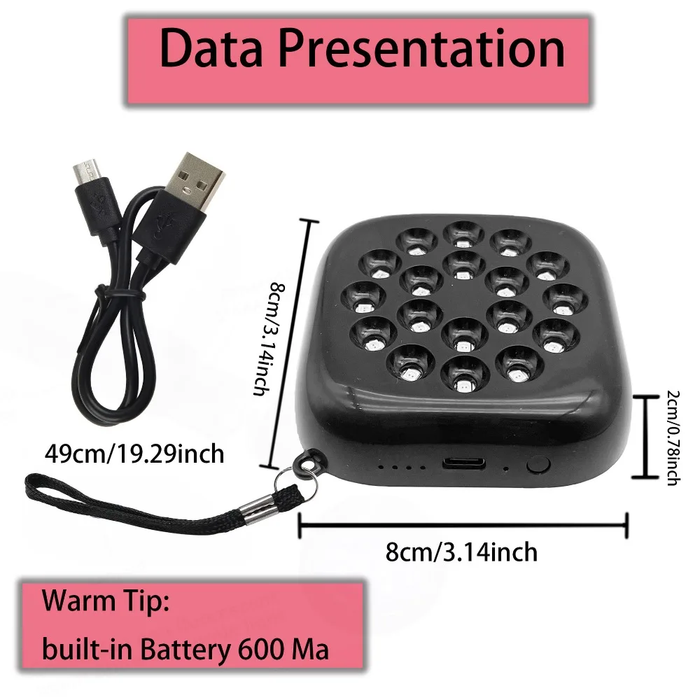 Terapia de luz roja LED infrarroja, luz de fisioterapia para cara roja, luz infrarroja cercana, 850nm, pequeño dispositivo portátil, Caja de cultivo