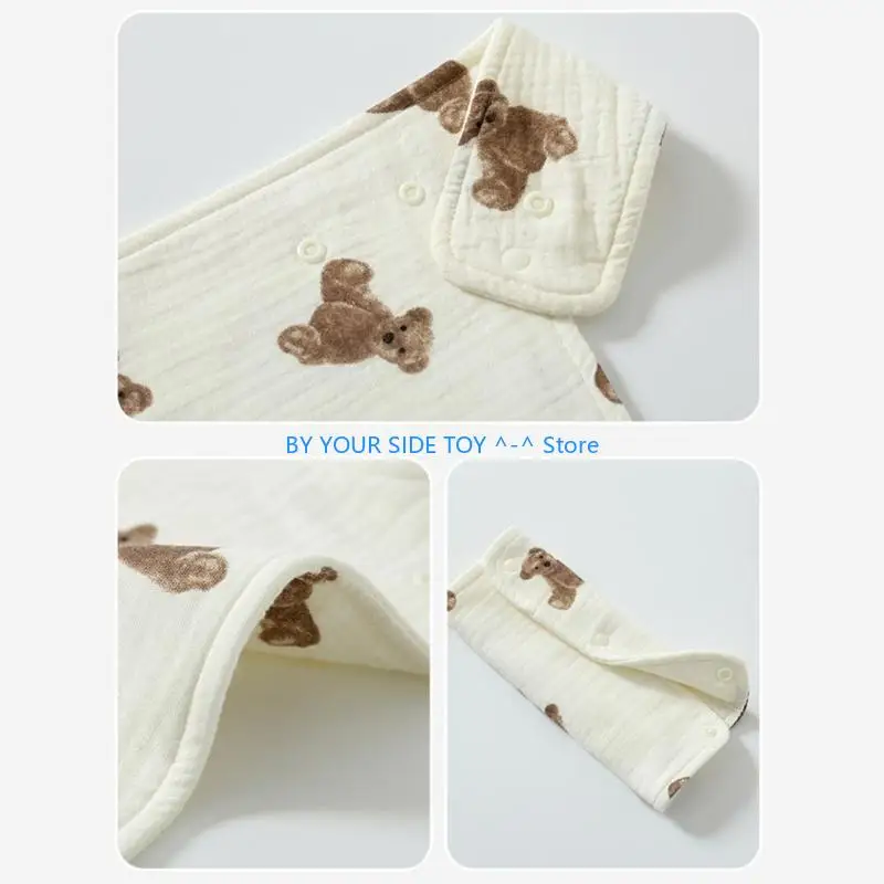 

Baby Waist Stool Drool Bib SoftCotton Teething Pad Newborn Infants Saliva Towel U6XE