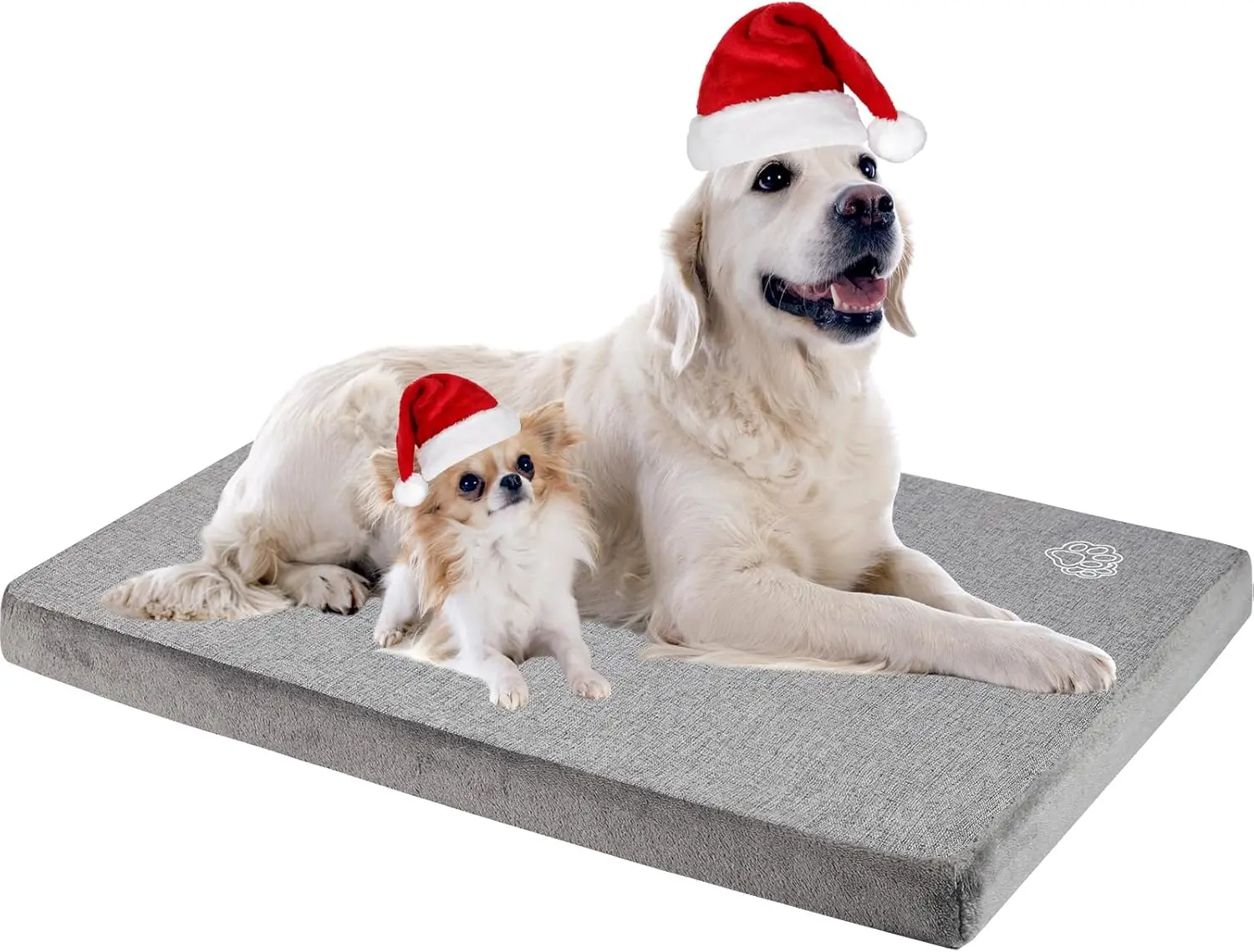 

Reversible Dog Bed Mat with Waterproof Lining, Removable Washable Cover for Small to XX-Large Dogs, Grey