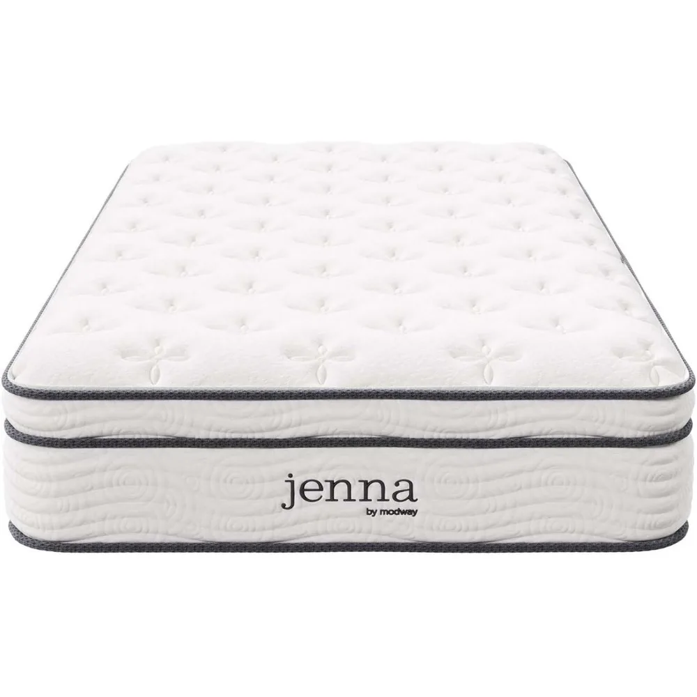 فراش مزدوج من Jenna-Innerspring و Memory Foam ، لفائف مغلفة بشكل فردي ، 10"