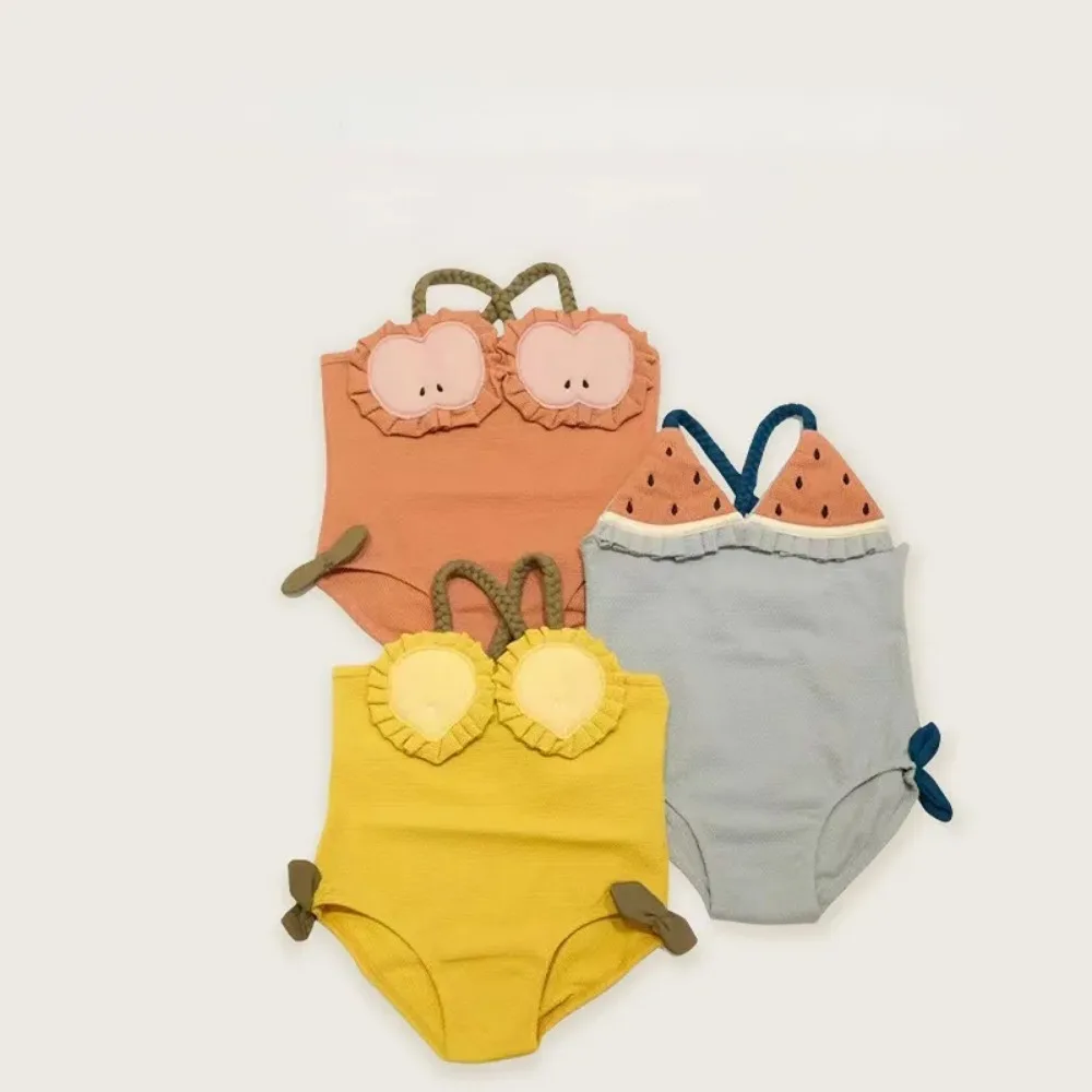 

2023 Suspender Swimsuit Summer New Ins Style Girls Fashion Style Children's Fruit Swimsuit Cute Quick-drying Bikini