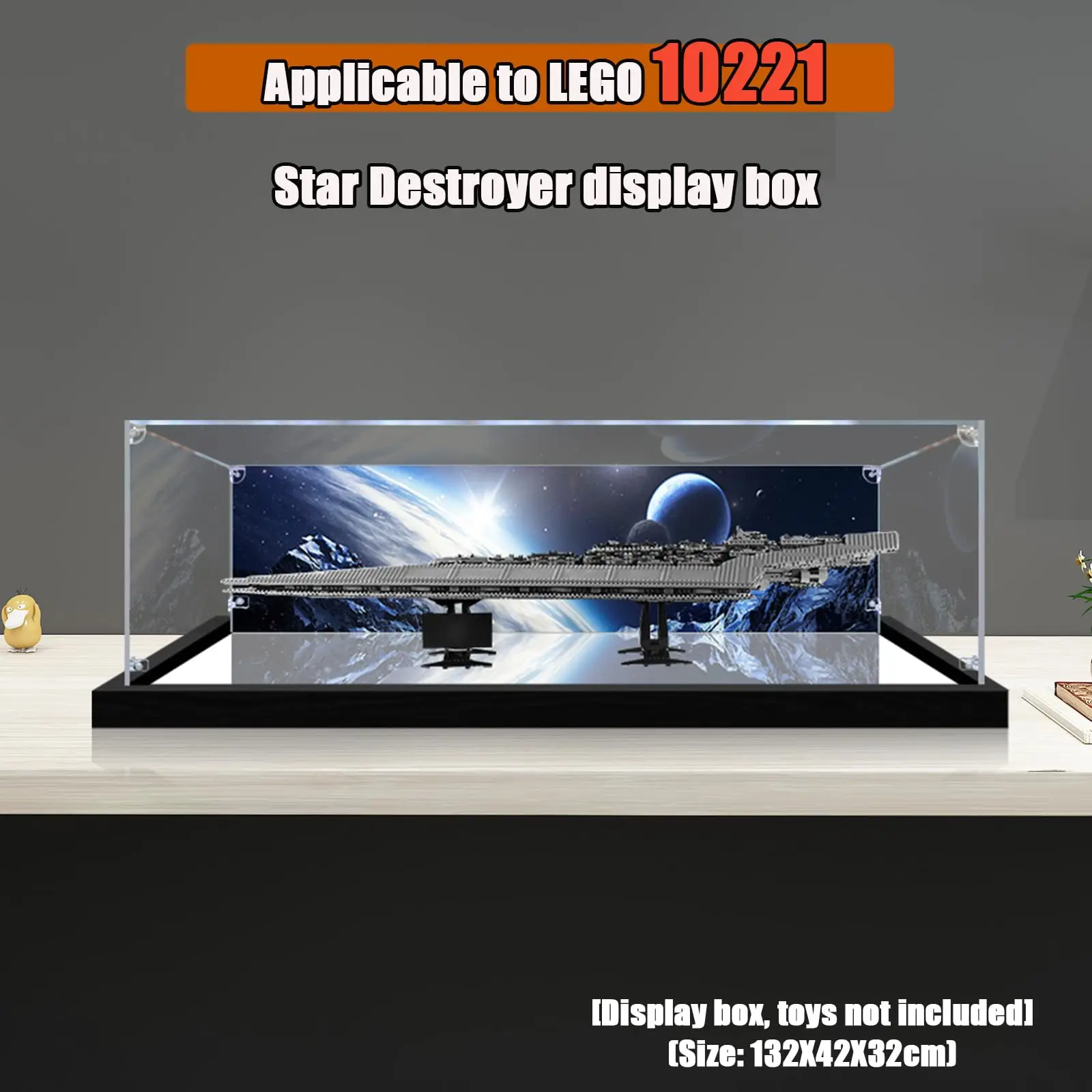 

Акриловая витрина для звездного разрушителя Lego 10221, пылезащитная витрина, витрина, прозрачная витрина (модель в комплект не входит)
