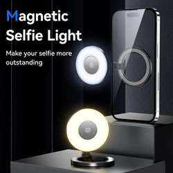 TELESIN Smartphone Magnetic Fill Light Mini Selfie Light 3 Modes Adjustable Brightness for Iphone XIAOMI HUAWEI SAMSUNG Phone