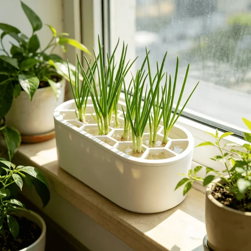 Scallion Re-Growth Device Kit,for Kitchen, Balcony, Living Room And Other Small Spaces Cultivation Device, Easily Grow Garlic