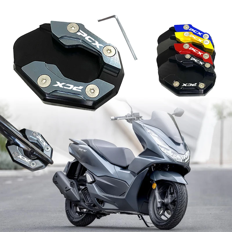 

PCX Motorcycle Side Stand For Honda PCX125 PCX150 PCX160 pcx 160 125 150 Kickstand Plate Extension Support Foot Pad Base