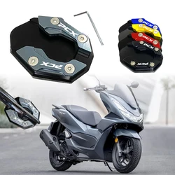 PCX Honda için motosiklet yan standı Honda pcpcpcx160 pcx 160 125 150 Kickstand plaka uzatma destek ayak pedi tabanı