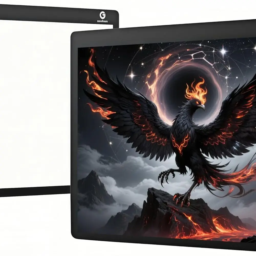 

Illuminated Wired Glass Mousepad - High-Speed Control Surface with Full Silicone Base, 300mm x 400mm Aeterna Edition