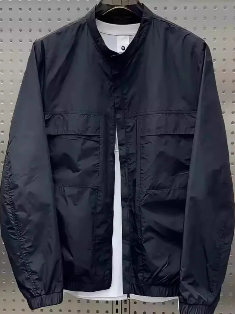 

Casual Japanese Sle Workwear Jaet Henry Collar Baseball Collar Versatile Haome Outerwear Loose Fit Polyester Windproof