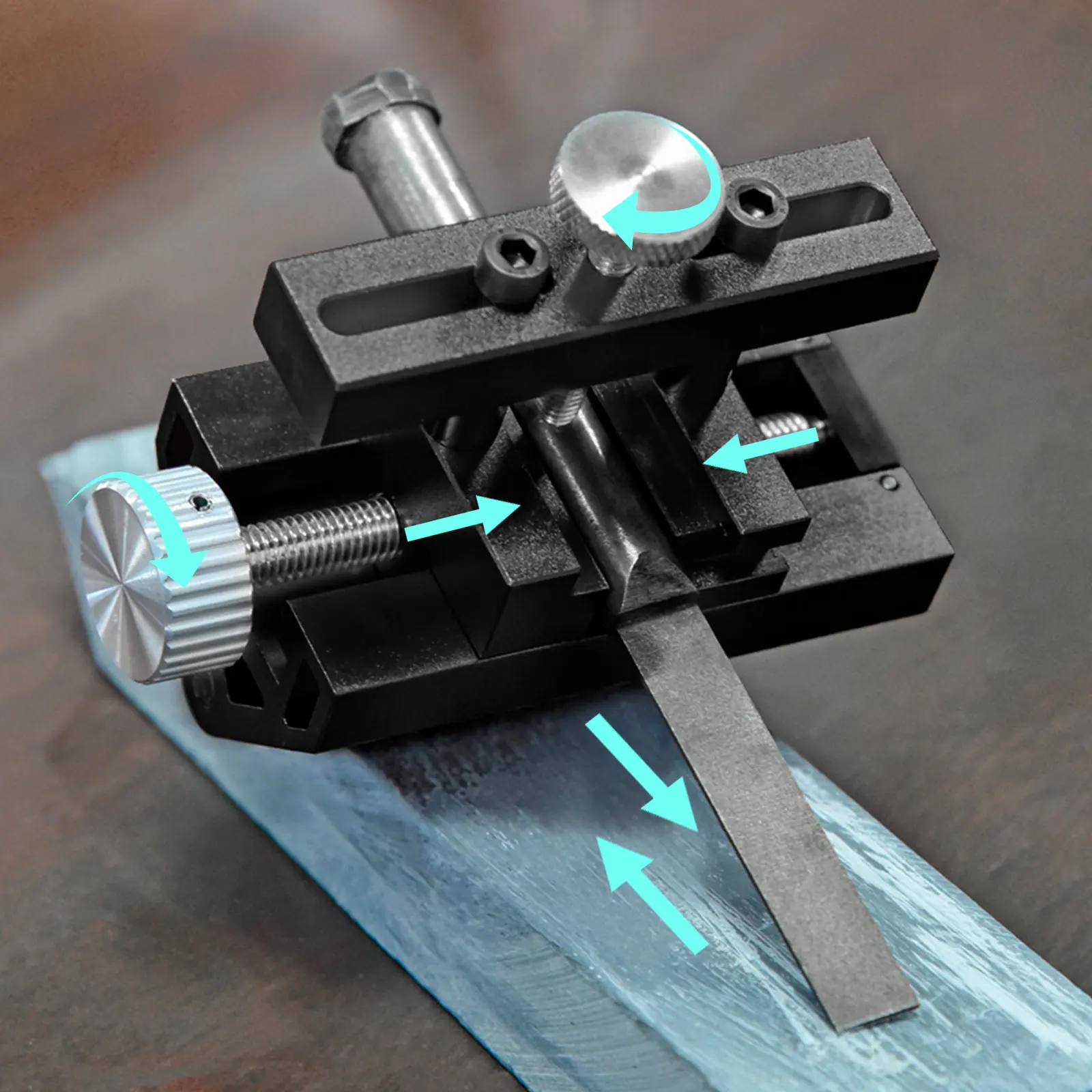 Honing Guide Jig Adjustable Honing Sharpening Tool Fixed Angle Wear Resistant Blade Sharpening Guide with Angle Ruler for Blades