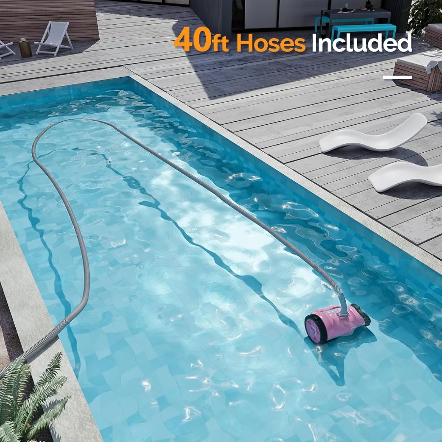 2025 ترقية منظف حمام السباحة على جانب الشفط لحمامات السباحة الداخلية مع شفط قوي لتسلق الجدران و 39.6 قدم TangleFree Ho