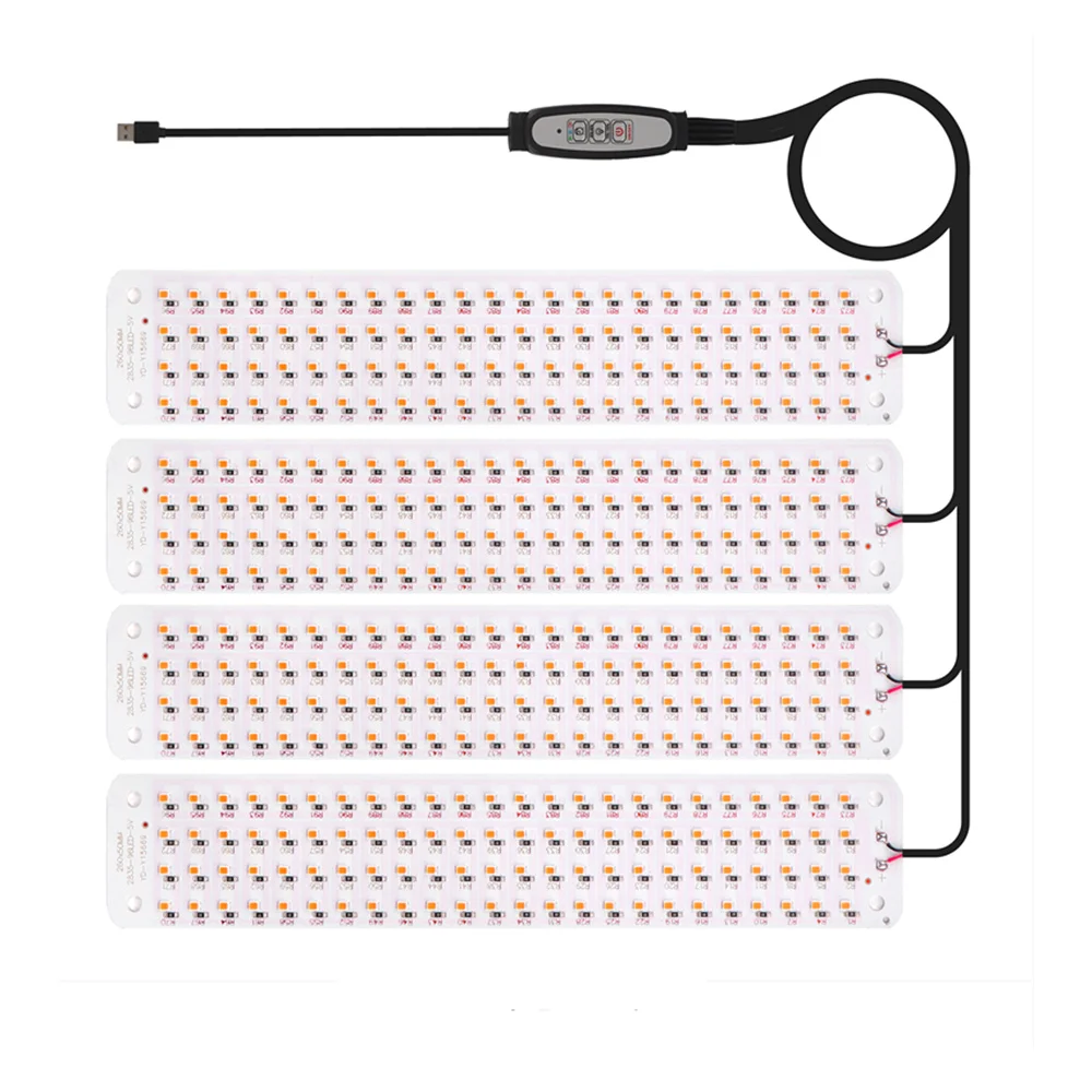 1 pçs novo 5v usb led planta crescimento luz mudas luz em vaso tempo de escurecimento inteligente espectro completo