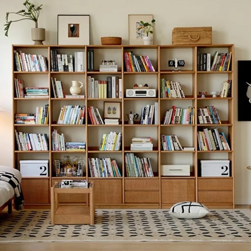 収納オーガナイザー本棚北欧リビングルームシンプルな多機能本棚寝室木製家具Boekenkast MH40SJ